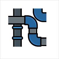 A pipe and a pipe with a blue and gray color vector