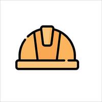 A construction helmet icon on a white background vector