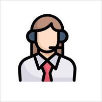 Call center agent icon illustration vector