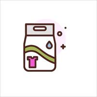 A bottle of laundry detergent with a drop of liquid vector