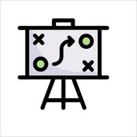 A whiteboard with arrows pointing to it vector