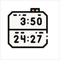 A clock with two different times on it vector