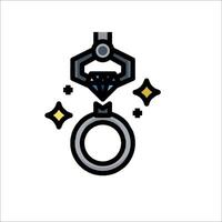 A ring with a diamond on it vector