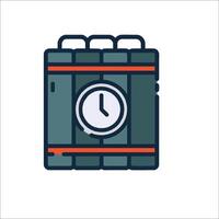 A clock in a barrel icon vector