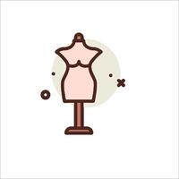 A mannequin on a stand with a dress on it vector