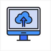 Cloud computing icon vector