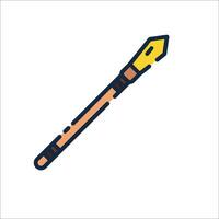 A pencil with a long handle on a white background vector