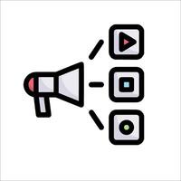 A megaphone and a game icon vector