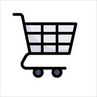 Shopping cart icon vector