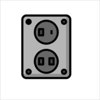 An electrical outlet with two outlets on it vector