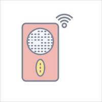 A radio with a wifi icon on it vector
