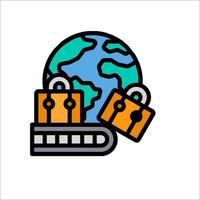 A globe with luggage and a suitcase on it vector