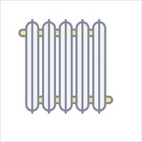 A flat illustration of a radiator vector