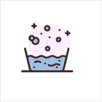 A bathtub with bubbles and bubbles in it vector