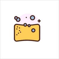 A soap bar with bubbles and bubbles on it vector