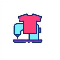 A sewing machine with a t - shirt on it vector