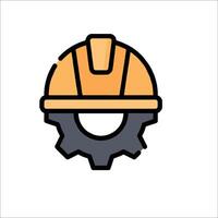 A construction helmet icon on a white background vector