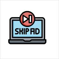 Skip ad on youtube vector