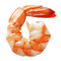 Cooked shrimp isolated on transparent background png