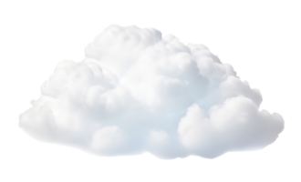 White cloud isolated on transparent background png