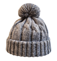 Grey winter hat isolated on transparent background png