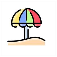 Beach umbrella icon illustration vector
