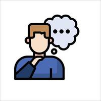 Man thinking about something illustration vector
