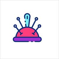 A pink hat with pins on it vector