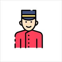 A cartoon character in a uniform vector