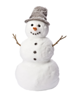 Snowman with hat isolated on transparent background png
