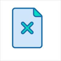 A file icon with an x on it vector