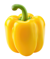 Sweet yellow bell pepper isolated on transparent background png