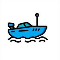 A boat icon on a white background vector