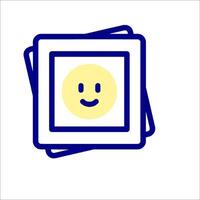 A smiley face in a square frame vector