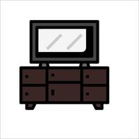 Tv stand flat design illustration vector