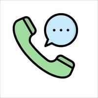 A phone with a speech bubble and a speech bubble icon vector
