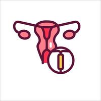 The uterus and the egg icon vector
