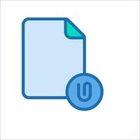 A file icon with a u in the middle vector