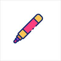 A pink and blue pen icon on a white background vector