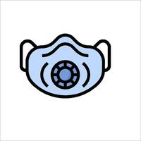 A blue mask with a blue circle on it vector