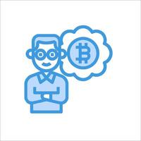 Bitcoin icon illustration vector