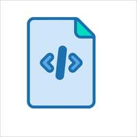 A blue file icon with a blue arrow pointing to it vector