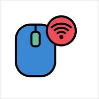 A wireless mouse with a wifi symbol on it vector