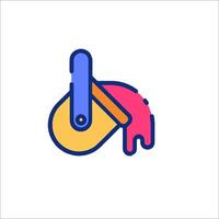 A colorful paint brush icon on a white background vector