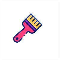 A paintbrush icon on a white background vector