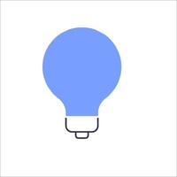 A light bulb is shown in a white background vector