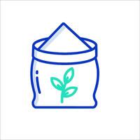 A bag of sugar with a plant in it vector