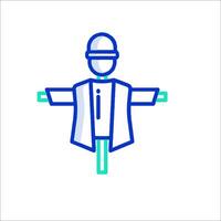 A man in a suit and hat is holding a stick vector