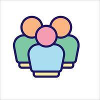 A group of people in a circle icon vector