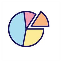 A pie chart icon with a pie chart vector